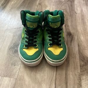 Kids Reptile Ninja Turtle Vans Size 10.5